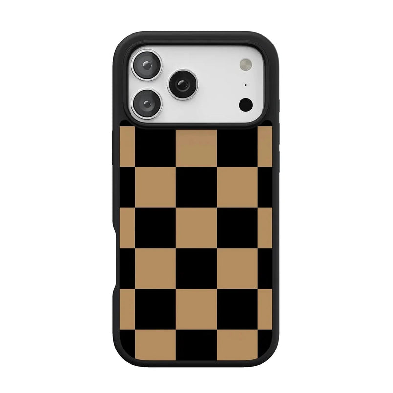 Fit Check | Black & Brown Checkerboard Case iPhone Case get.casely Align + MagSafe® iPhone 17 Pro Max 