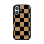 Fit Check | Black & Brown Checkerboard Case iPhone Case get.casely Align + MagSafe® iPhone 17 