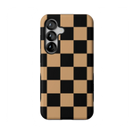 Fit Check | Black & Brown Checkerboard Case iPhone Case get.casely Bold Flex + MagSafe® Galaxy S25 