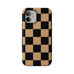 Fit Check | Black & Brown Checkerboard Case iPhone Case get.casely Bold Flex + MagSafe® iPhone 12 Mini 
