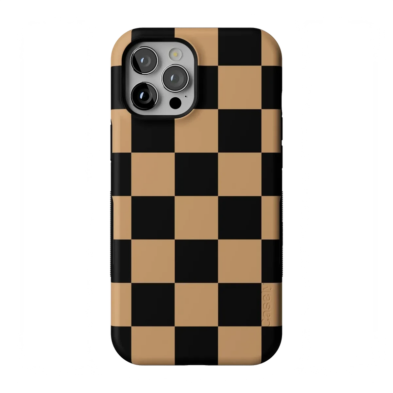 Fit Check | Black & Brown Checkerboard Case iPhone Case get.casely Bold Flex + MagSafe® iPhone 12 Pro Max 