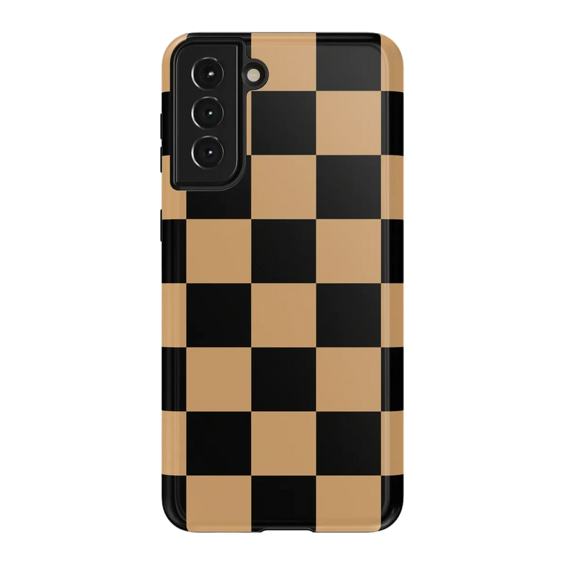 Fit Check | Black & Brown Checkerboard Case iPhone Case get.casely Essential Galaxy S21 Plus 