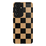 Fit Check | Black & Brown Checkerboard Case iPhone Case get.casely Essential Galaxy S21 Ultra 