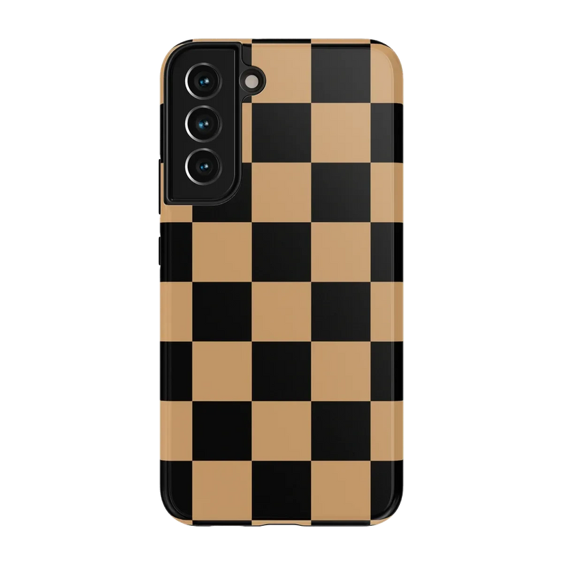 Fit Check | Black & Brown Checkerboard Case iPhone Case get.casely Essential Galaxy S22 Plus 