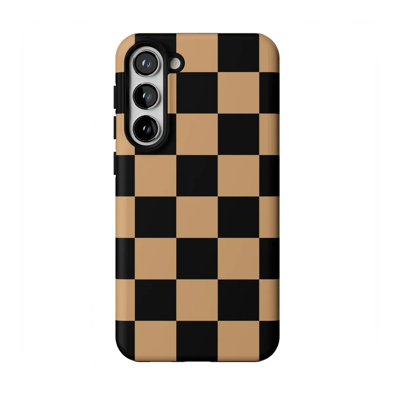Fit Check | Black & Brown Checkerboard Case iPhone Case get.casely Essential Galaxy S23 Plus 