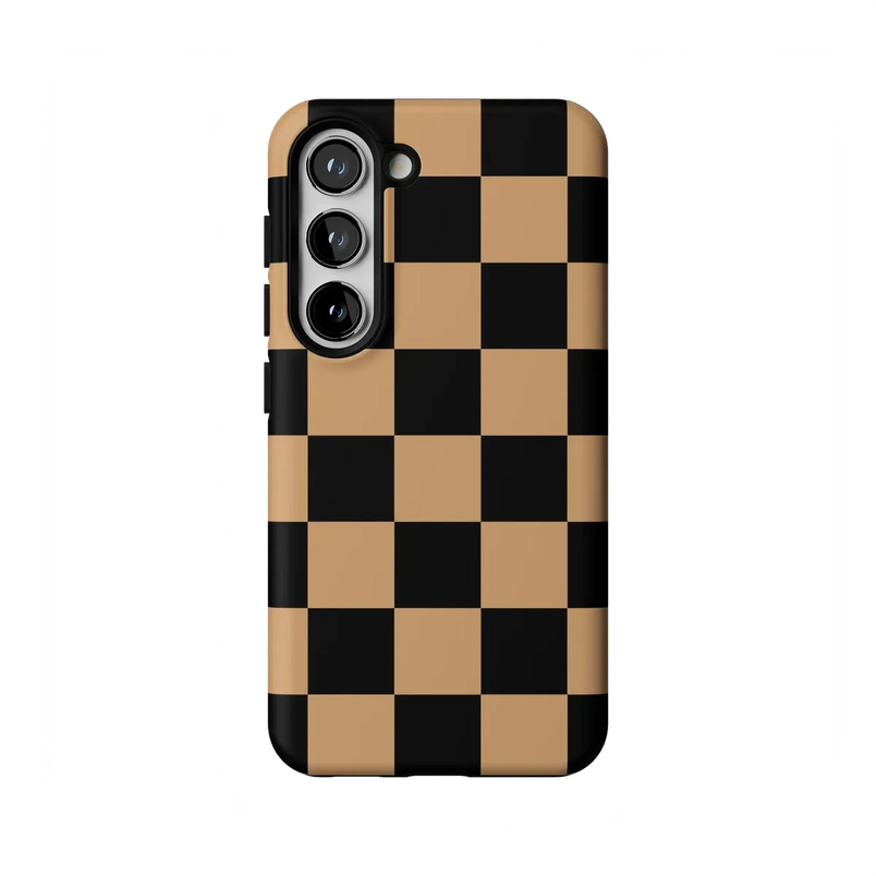 Fit Check | Black & Brown Checkerboard Case iPhone Case get.casely Essential Galaxy S23 