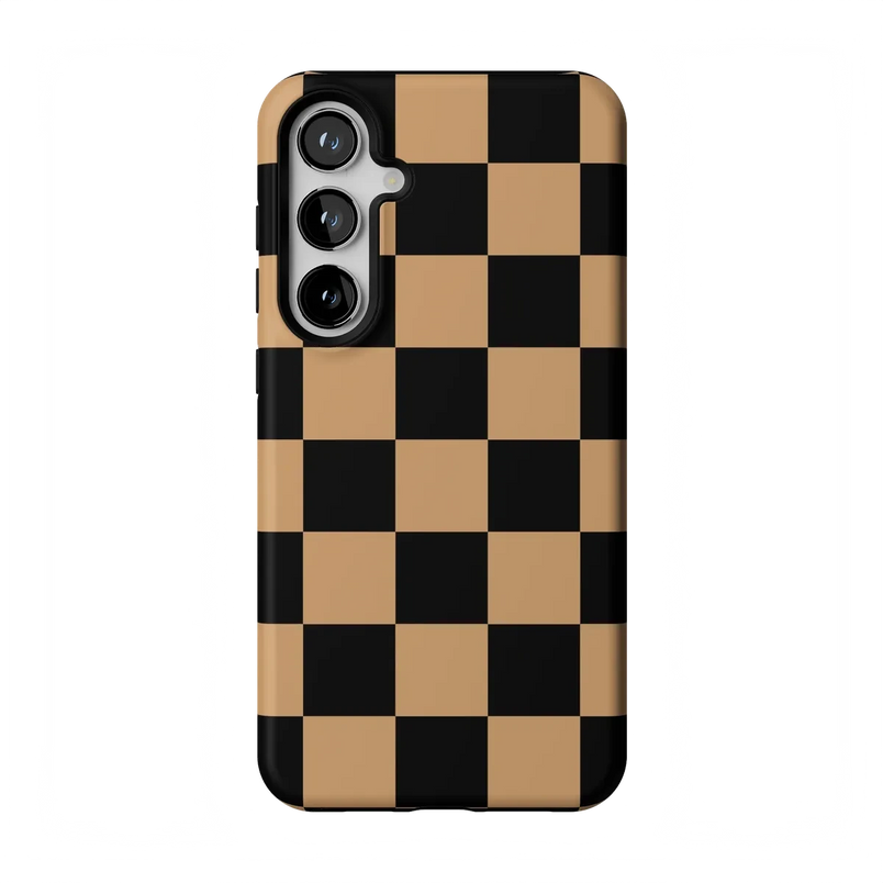 Fit Check | Black & Brown Checkerboard Case iPhone Case get.casely Essential Galaxy S24 Plus 