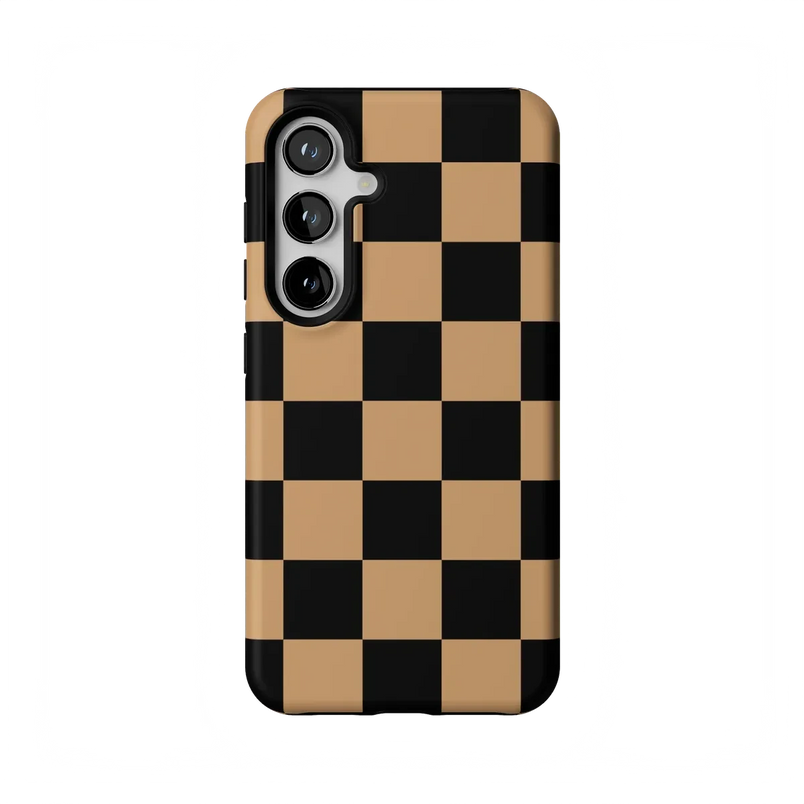 Fit Check | Black & Brown Checkerboard Case iPhone Case get.casely Essential Galaxy S24 
