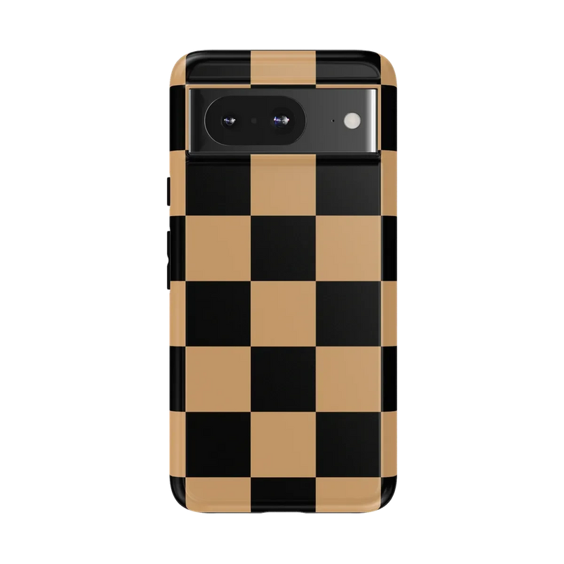 Fit Check | Black & Brown Checkerboard Case iPhone Case get.casely Essential Google Pixel 8 