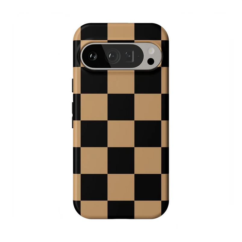 Fit Check | Black & Brown Checkerboard Case iPhone Case get.casely Essential Google Pixel 9 Pro 