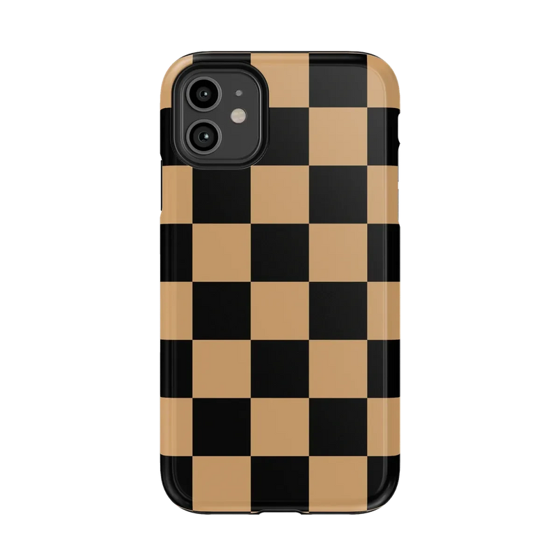 Fit Check | Black & Brown Checkerboard Case iPhone Case get.casely Essential iPhone 11 