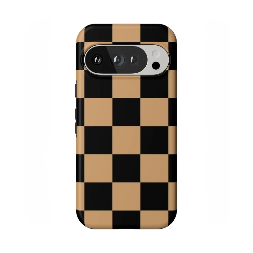 Fit Check | Black & Brown Checkerboard Case iPhone Case get.casely Essential + MagSafe® Google Pixel 10 Pro 