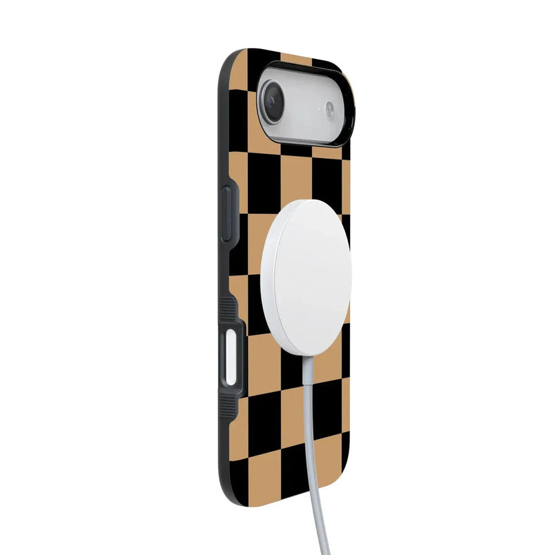 Fit Check | Black & Brown Checkerboard Case iPhone Case get.casely 