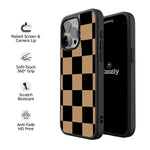 Fit Check | Black & Brown Checkerboard Case iPhone Case get.casely 