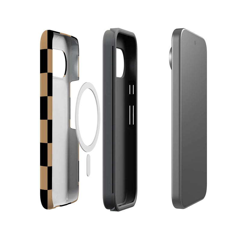 Fit Check | Black & Brown Checkerboard Case iPhone Case get.casely 