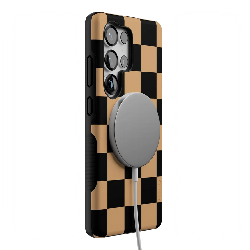 Fit Check | Black & Brown Checkerboard Case iPhone Case get.casely 