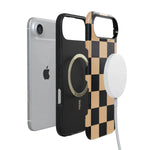 Fit Check | Black & Brown Checkerboard Case iPhone Case get.casely 
