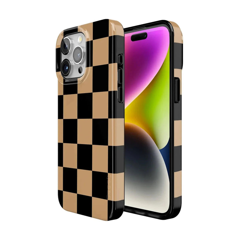 Fit Check | Black & Brown Checkerboard Case iPhone Case get.casely 