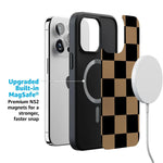 Fit Check | Black & Brown Checkerboard Case iPhone Case get.casely 