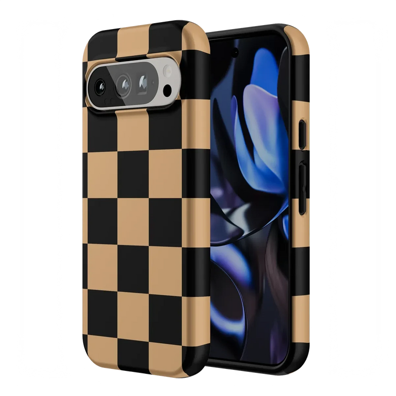 Fit Check | Black & Brown Checkerboard Case iPhone Case get.casely 