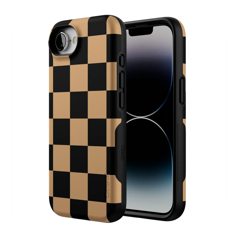 Fit Check | Black & Brown Checkerboard Case iPhone Case get.casely 