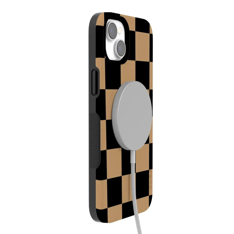 Fit Check | Black & Brown Checkerboard Case iPhone Case get.casely 