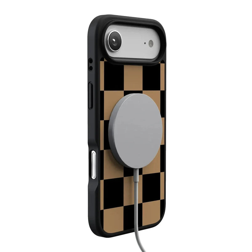 Fit Check | Black & Brown Checkerboard Case iPhone Case get.casely 