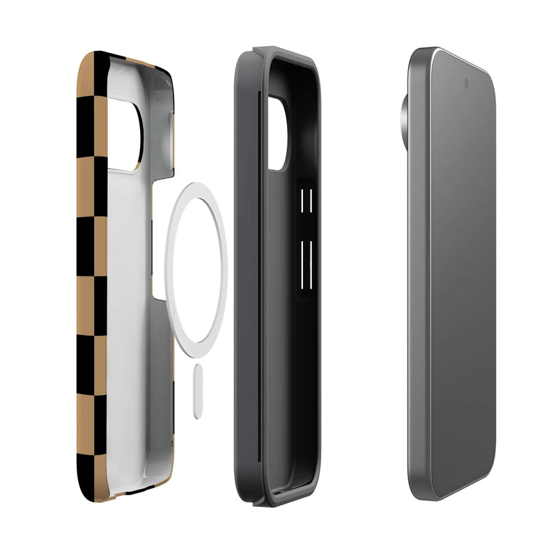 Fit Check | Black & Brown Checkerboard Case iPhone Case get.casely 