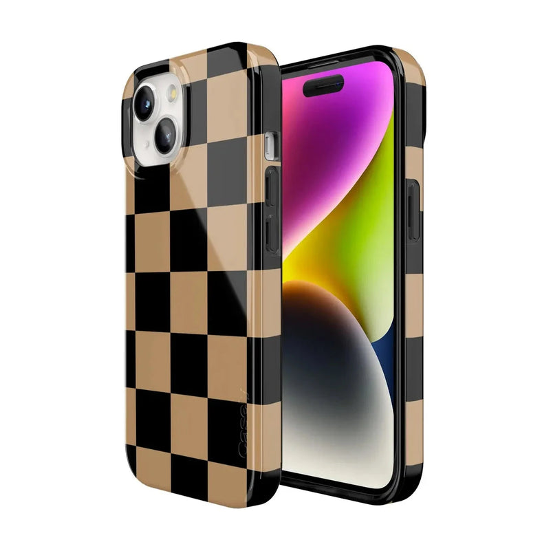 Fit Check | Black & Brown Checkerboard Case iPhone Case get.casely 