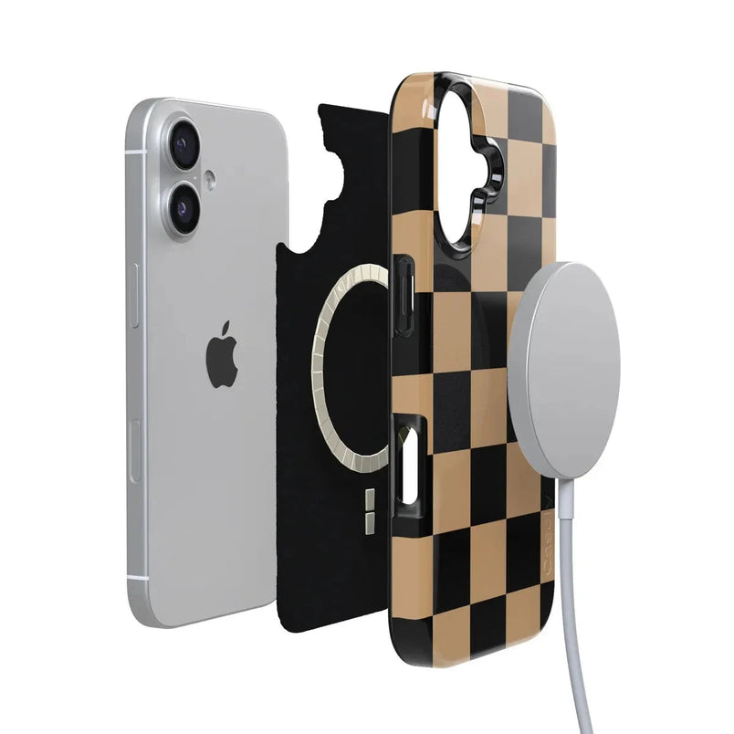 Fit Check | Black & Brown Checkerboard Case iPhone Case get.casely 