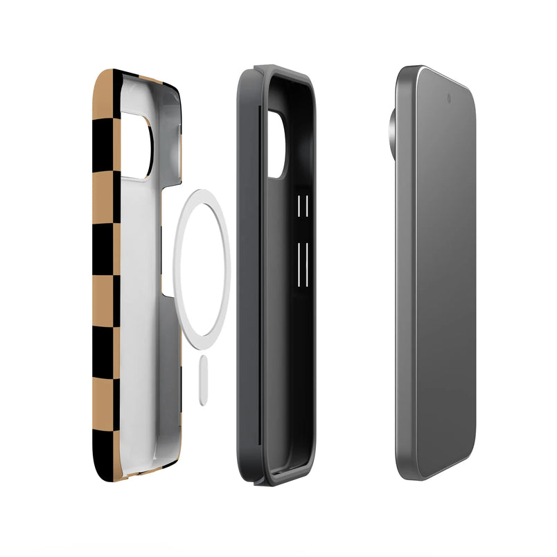 Fit Check | Black & Brown Checkerboard Case iPhone Case get.casely 