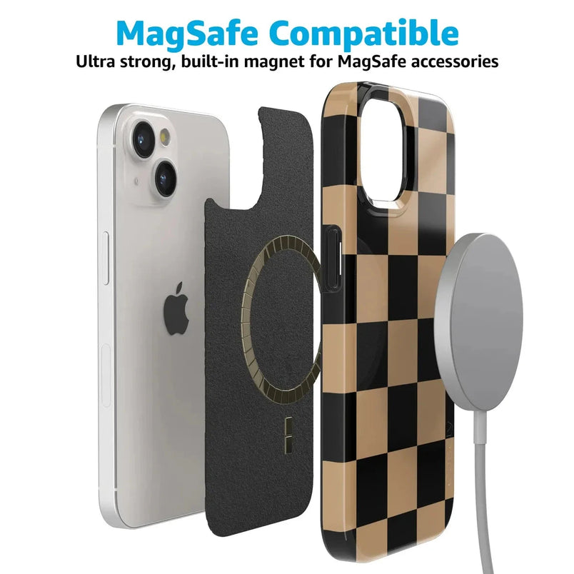 Fit Check | Black & Brown Checkerboard Case iPhone Case get.casely 