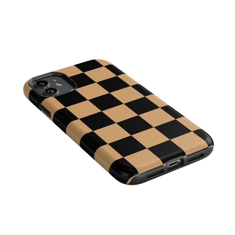 Fit Check | Black & Brown Checkerboard Case iPhone Case get.casely 