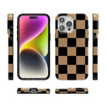 Fit Check | Black & Brown Checkerboard Case iPhone Case get.casely 