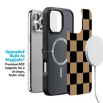 Fit Check | Black & Brown Checkerboard Case iPhone Case get.casely 