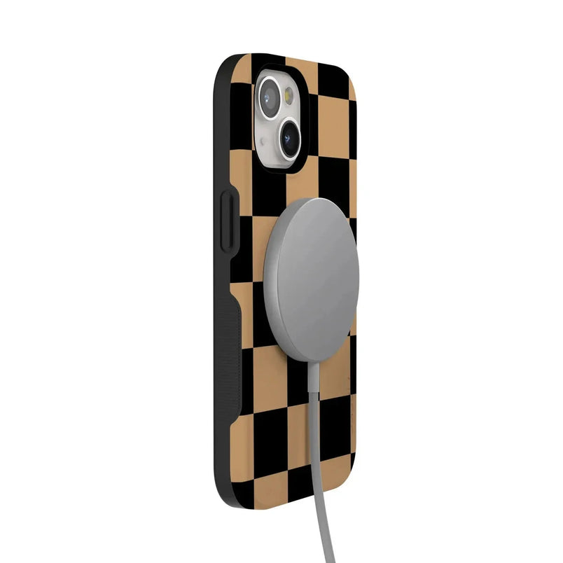 Fit Check | Black & Brown Checkerboard Case iPhone Case get.casely 