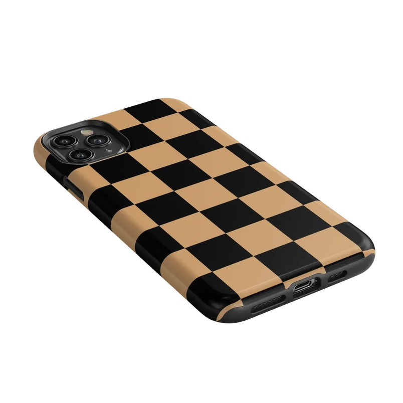 Fit Check | Black & Brown Checkerboard Case iPhone Case get.casely 