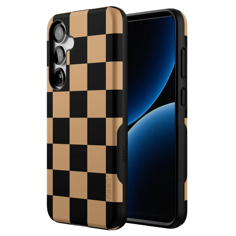 Fit Check | Black & Brown Checkerboard Case iPhone Case get.casely 