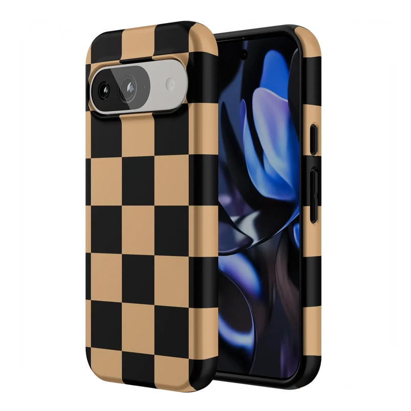 Fit Check | Black & Brown Checkerboard Case iPhone Case get.casely 
