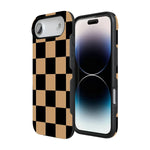 Fit Check | Black & Brown Checkerboard Case iPhone Case get.casely 