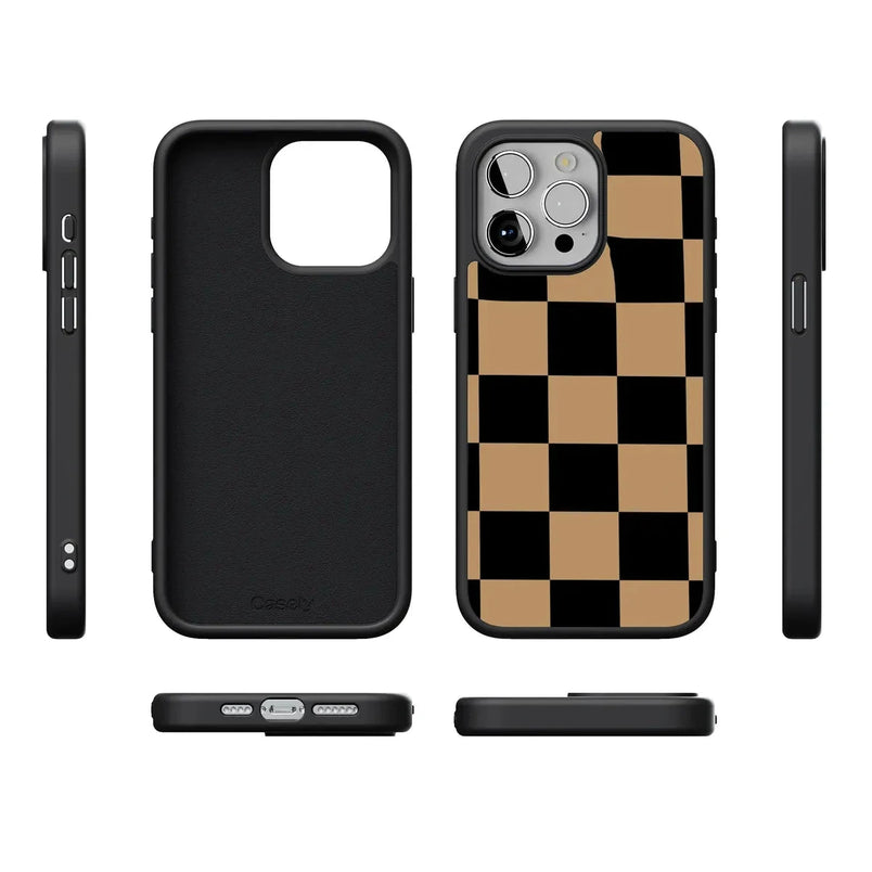 Fit Check | Black & Brown Checkerboard Case iPhone Case get.casely 