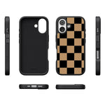 Fit Check | Black & Brown Checkerboard Case iPhone Case get.casely 