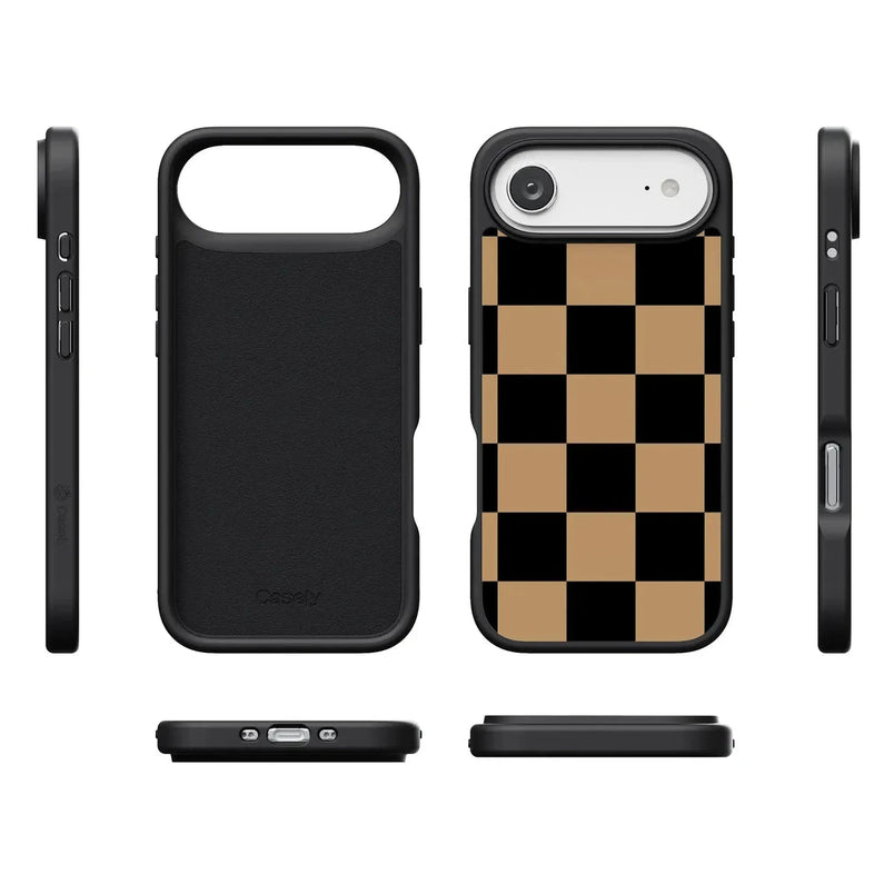 Fit Check | Black & Brown Checkerboard Case iPhone Case get.casely 