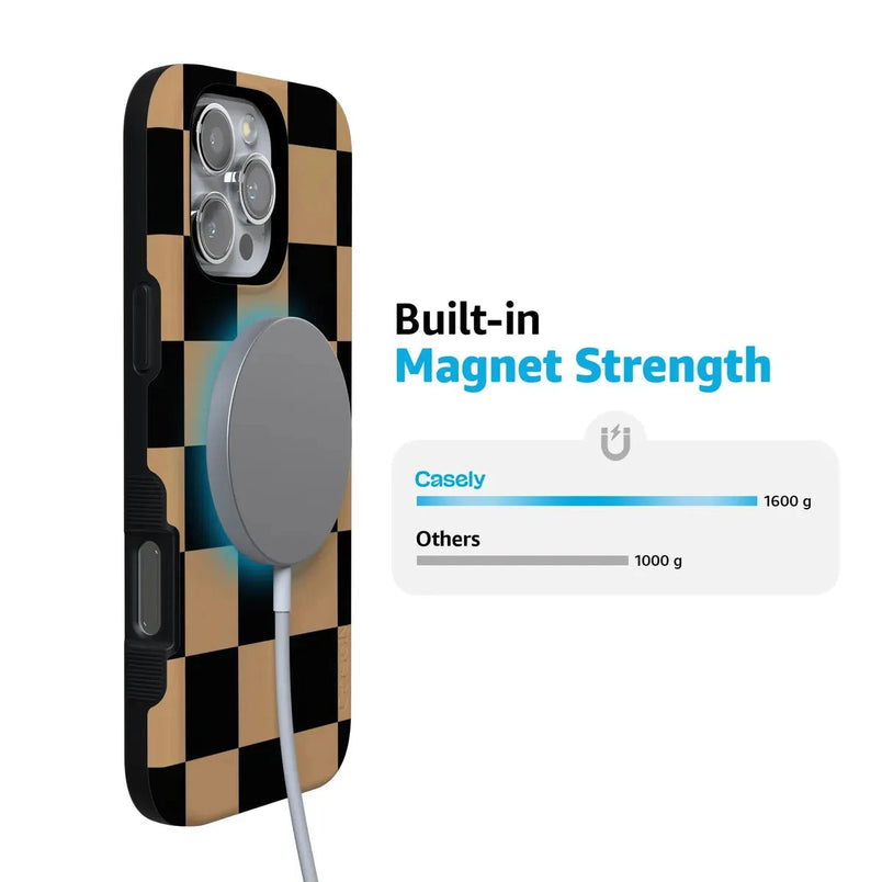 Fit Check | Black & Brown Checkerboard Case iPhone Case get.casely 