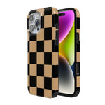 Fit Check | Black & Brown Checkerboard Case iPhone Case get.casely 