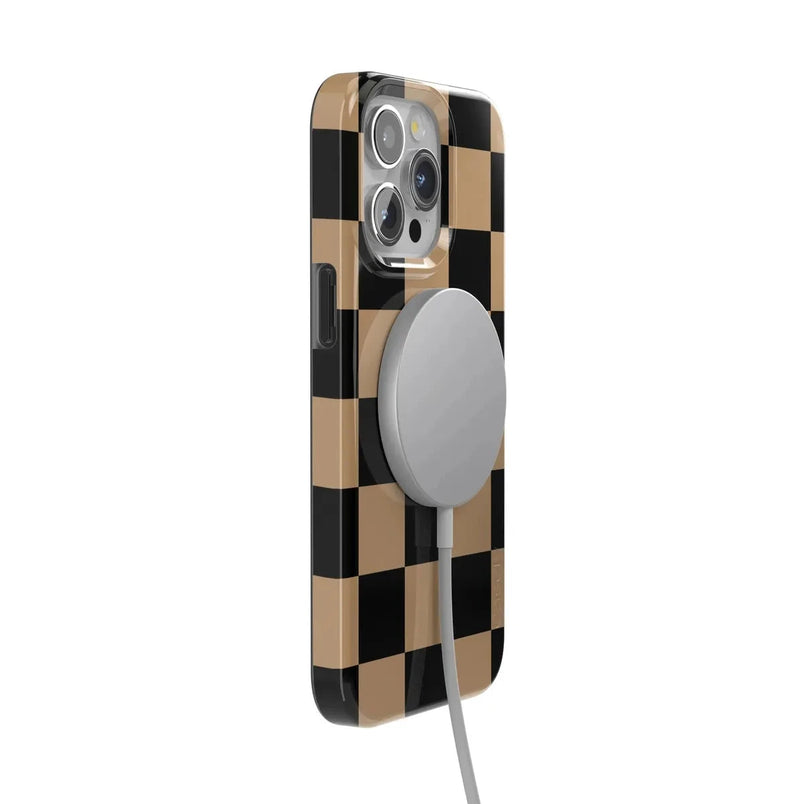 Fit Check | Black & Brown Checkerboard Case iPhone Case get.casely 