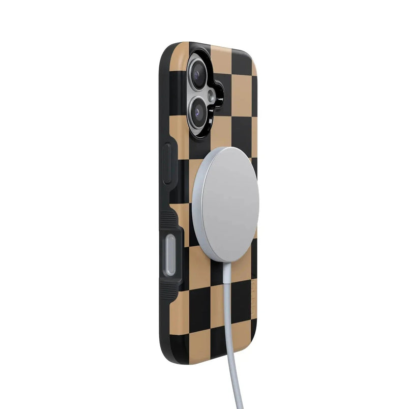 Fit Check | Black & Brown Checkerboard Case iPhone Case get.casely 