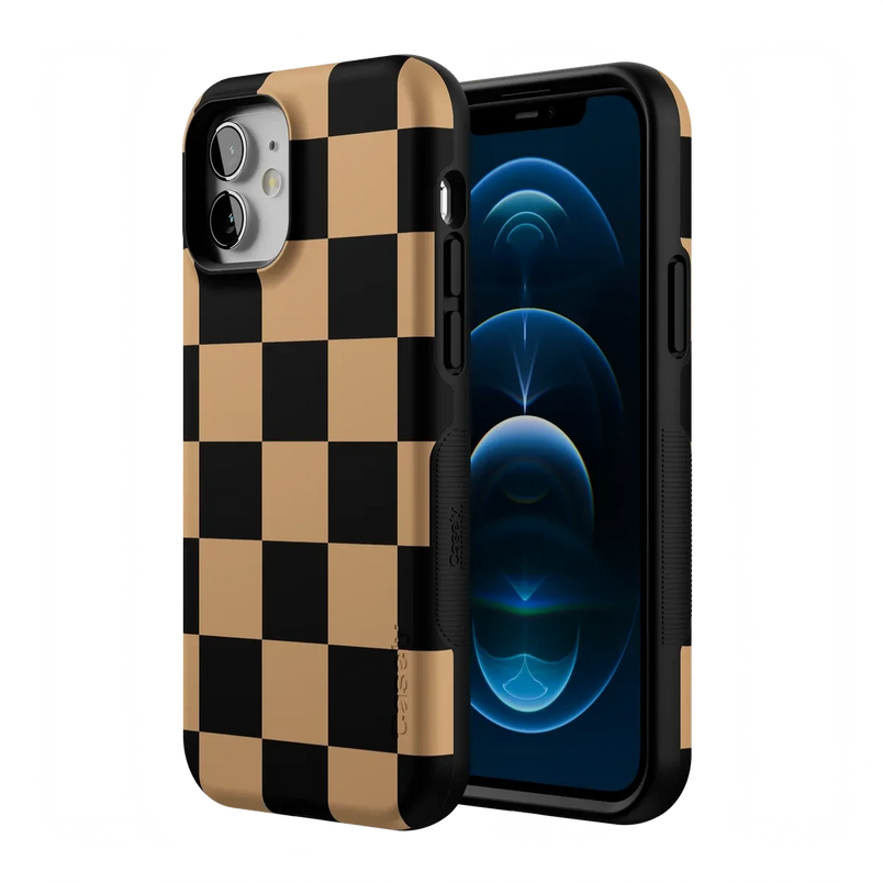 Fit Check | Black & Brown Checkerboard Case iPhone Case get.casely 
