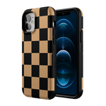 Fit Check | Black & Brown Checkerboard Case iPhone Case get.casely 