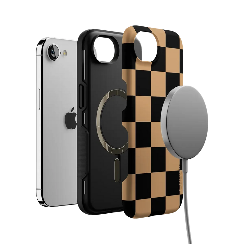 Fit Check | Black & Brown Checkerboard Case iPhone Case get.casely 
